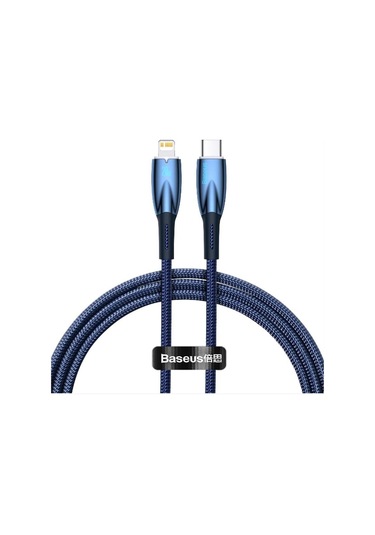 Baseus Glimmer Series 20W 100 CM Type-c To Lightning Şarj Kablosu Mavi CADH000003