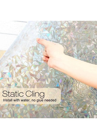 Suntek Gökkuşağı Pencere Gizlilik Film Rulosu 3d Statik 90x100cm