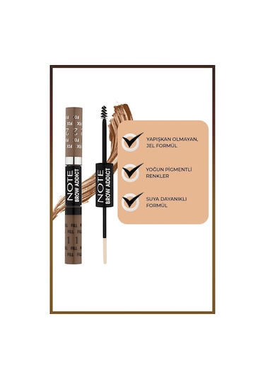 Note Cosmetics Brow Addict Fix&Fill Kaş Farı ve Maskarası 2'si 1 Arada - 01 Dark Blonde