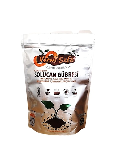 Vermisafa %100 Organik Doğal Katı Solucan Gübresi 2 KG
