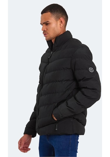 Slazenger Head New Erkek Puffer Şişme Mont Siyah Siyah