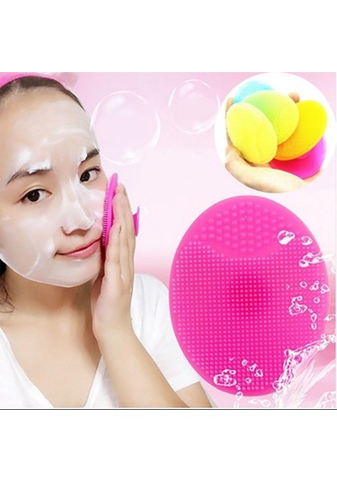 Sones 10 Adet Temizleme Pedi Yıkama Yüz Peeling Fırçası Spa Cilt Peelingi Temizleyici Alet Gül Kırmızısı