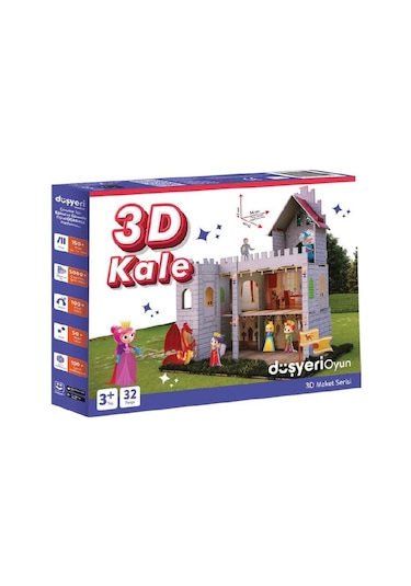 3 Boyutlu Maket Kale ev - 3d Kale