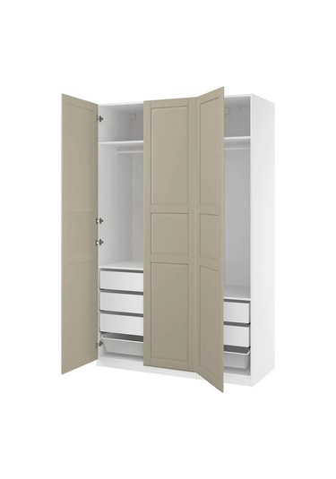 Ikea Çok Renkli Sağlam Kapaklı Gardırop 150x60x236 Cm