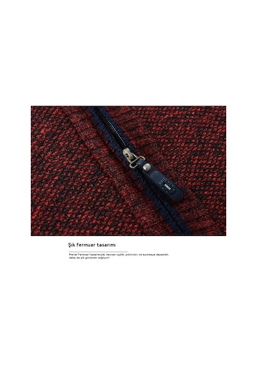 Erkek Kalınlaştırılmış Bol Kesim Düz Kesim Hırka - Mavi-gri Mavi-gri