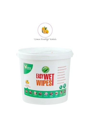 Vebox Easy Wet Wipes Kova Islak Mendil Limon Ferahlığı Eco 300 Ad