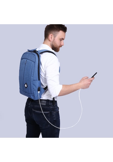 My Valice Smart Bag Galaxy Usb Şarj Girişli Notebook Sırt Çantası