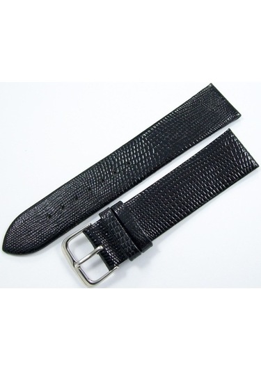 Bizon Deri Saat Kayışı 18Mm Siyah Yılan Desenli Saat Kordonu Ince