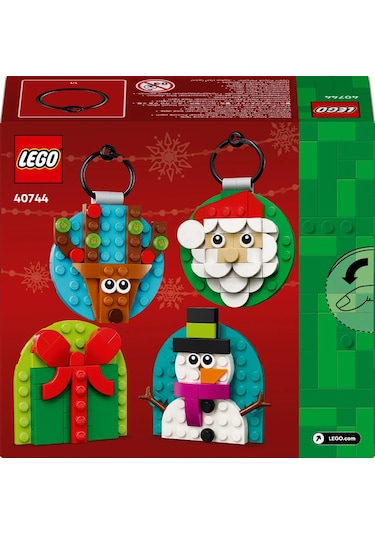 LEGO® Yılbaşı Süsü Koleksiyonu 40744 – 6 Yaş ve Üzeri İçin Kardan Adam, Ren Geyiği ve Noel Baba Yılbaşı Süsleri Yapım Seti (153 Parça)