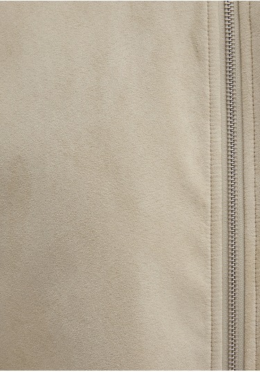 Mavi - Bej Suni Deri Ceket 0110639-70186 Bej