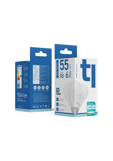 Redeem A60a E27 Led Ampul, Titreşimsiz, Göz Konforu, 730 Lümen, Soğuk Beyaz, 6500 Kelvin