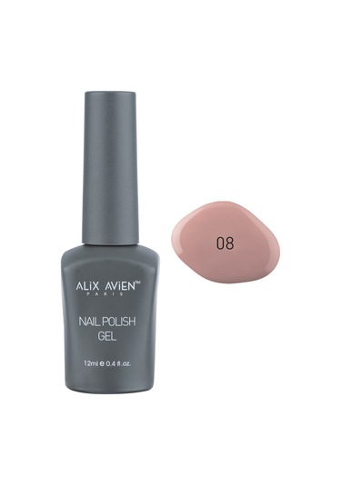Alix Avien Uv Kalıcı Pembe Nude Jel Oje 08 Gel Polish 12 Ml