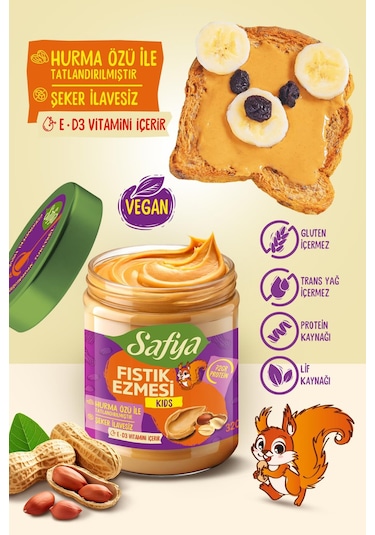 Safya Kids Fıstık Ezmesi 320 Gr
