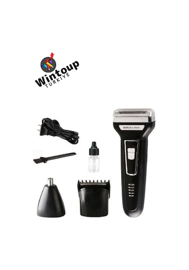 Wintoup Profesyonel 3in1 Şarjlı Kablosuz Saç Sakal Kulak Burun Kıl Temizleme Makinesi