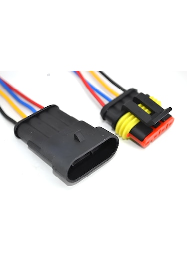 Süper Seal Elektrik Soketi 1 Takım 4 Pin 4 Kablolu Su Geçirmez Konnektör