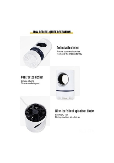 Fortunelane Ev İçi Usb Işık Moskito Öldürücü - 360 Uv Işık Ve Güçlü Vortex Akış