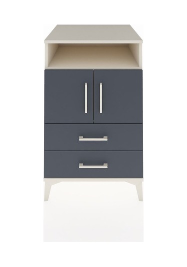 Kronos Komodin 2 Raflı 2 Çekmeceli 2 Kapaklı 60x59x96 Aytaşı-antrasit Aytası