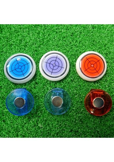 Xindoker Kırmızı Golf Şapka Klipsü - Plastik Ve Metal Malzeme - 30mm Çap - Seviye Ayarı Fonksiyonu