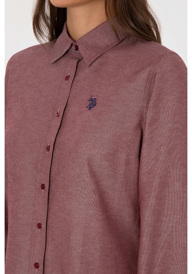 U.s. Polo Assn. Kadın Bordo Gömlek Basic 50316711-vr014 Bordo