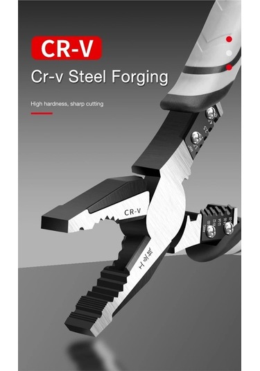 Didadodo Endüstriyel Tel Kesme Pensesi - Kaymaz Sapı Ve Krom Vanadyum Çeliği Gri, Küçük Boyutlu Gri