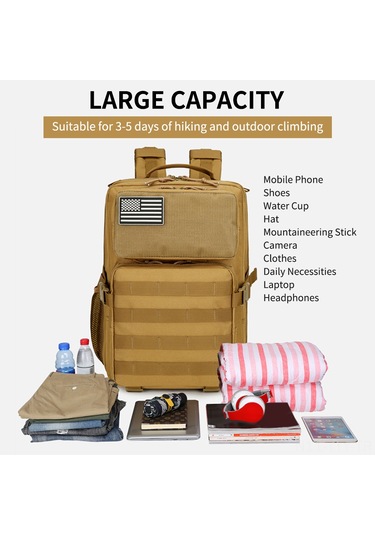 Dianziye Çok Amaçlı Taşınabilir Kamp Sırt Çantası - Geniş Depolama, Hiking Ve Seyahat İçin İdeal, Kaki Renk Seçeneği Haki