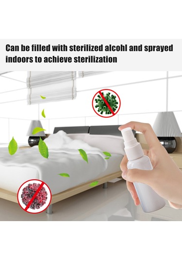 Symbee Pp Malzeme 50ml Taşınabilir Dezenfektan Sprey Flaske - Portatif Alkol Uygulama, Sağlıklı Koruma Beyaz