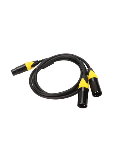 Konesam 1m Xlr Dağıtıcı Kablosu - 3pin Dişi'den Çift Erkek'e - Mikrofon Ses Adaptörü - Gürültüsüz Dengeleme