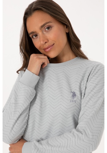 U.s. Polo Assn. Kadın Gri Melanj Pijama Takım 50318820-vr086 Gri Melanj