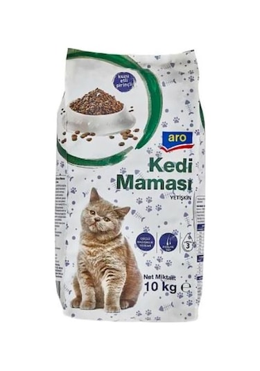 Aro Kuzu Etli Pirinçli Yetişkin Kedi Maması 10 KG