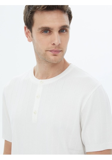 Kip Ekru Hakim Yaka Jakarlı Triko Çok Renkli