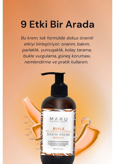 Maru Kıvırcık Saçlar Için Bukle Belirginleştirici Kremi 250 ML