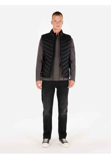 Colins Siyah Erkek Yelek Cl1071238 Q1.v1 Blk Siyah