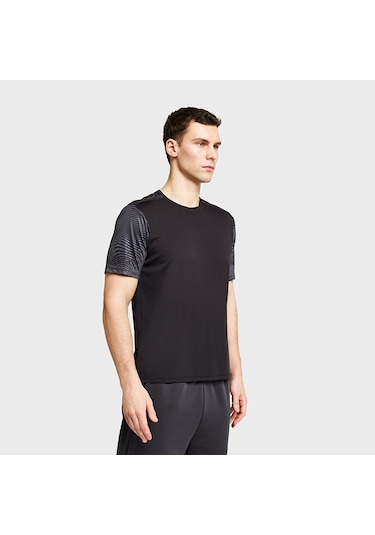 Lescon 26b-1024 Antrenman Kısa Kol Siyah Erkek T-shirt 26btea001024