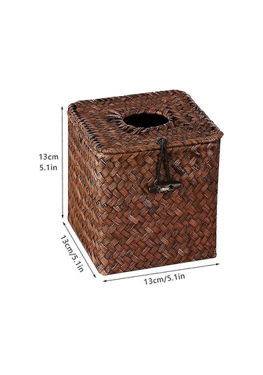 Küp Mendil Kutusu Kapağı Dokuma Kare Mendil Kutusu Tutucu Yüz Mendili Tutucu Aksergery Hediye