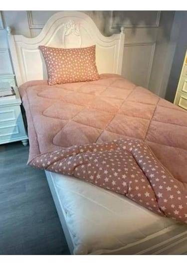 Tek Kişilik Desenli Welsoft Yorgan 155x215&1 Adet Yastık Kılıfı