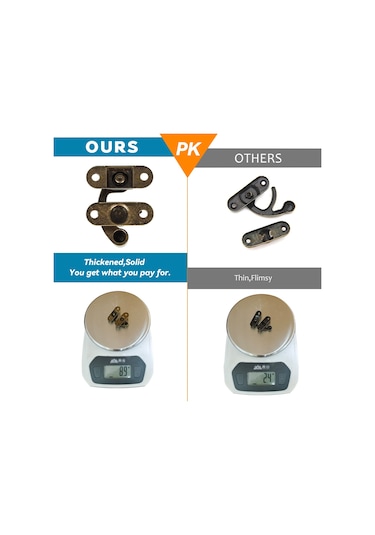 Sol Ve Sağ Mandal Kancası Hasp Kalınlaştırılmış Katı Mücevher 2 ADET