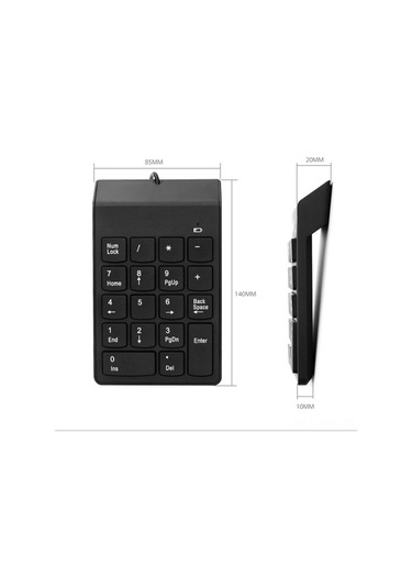 Carrier İnce Ve Taşınabilir 18 Tuşlu Usb Nümerik Klavye: 5