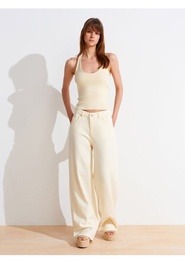 Dilvin 21052 Halter Yaka Top-açık Sarı Açık Sarı