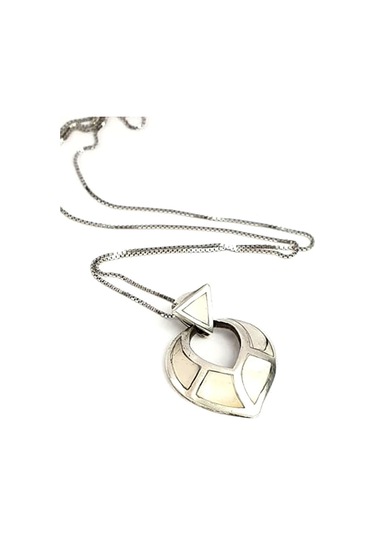 Sedef Taşlı Gümüş Kolye (464300214)