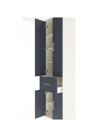 Hyperion Dolap 5 Raflı Tek Çekmeceli 4 Kapaklı 60x44x243 Aytaşı-antrasit Aytası