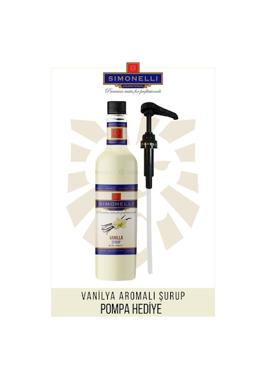 Simonelli Vanilya Kahve Şurubu 70 ML + Pompa