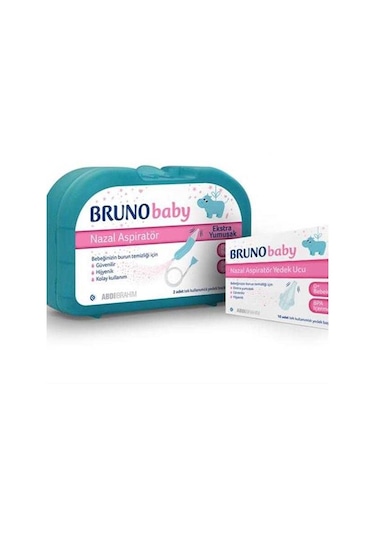 Bruno Nazal Burun Aspiratörü Beyaz + Yedek Uç 10'lu