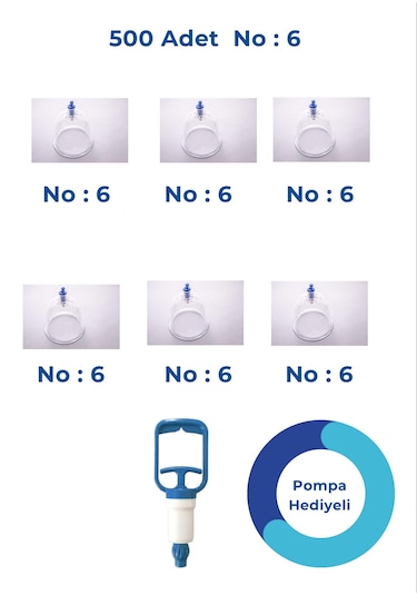 Kupasan 500 Adet 6 No Hacamat Kupası