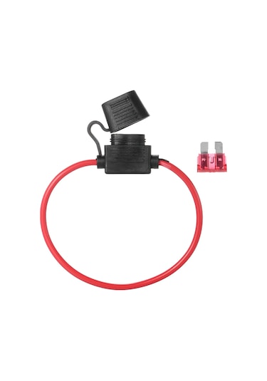 Gajeena 10 Adet 40a Akü Sigorta Tutucusu, Dc 12v, Araba/motosiklet İçin, Siyah-kırmızı, 26cm Kablolu Sigorta Bağlantı Cihazı 40