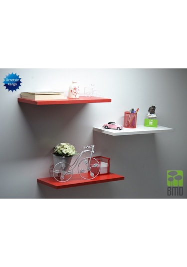 Peakdizayn Fanatiklere Özel 3'Lü Duvar Raf Seti 50*70*90*20Cm