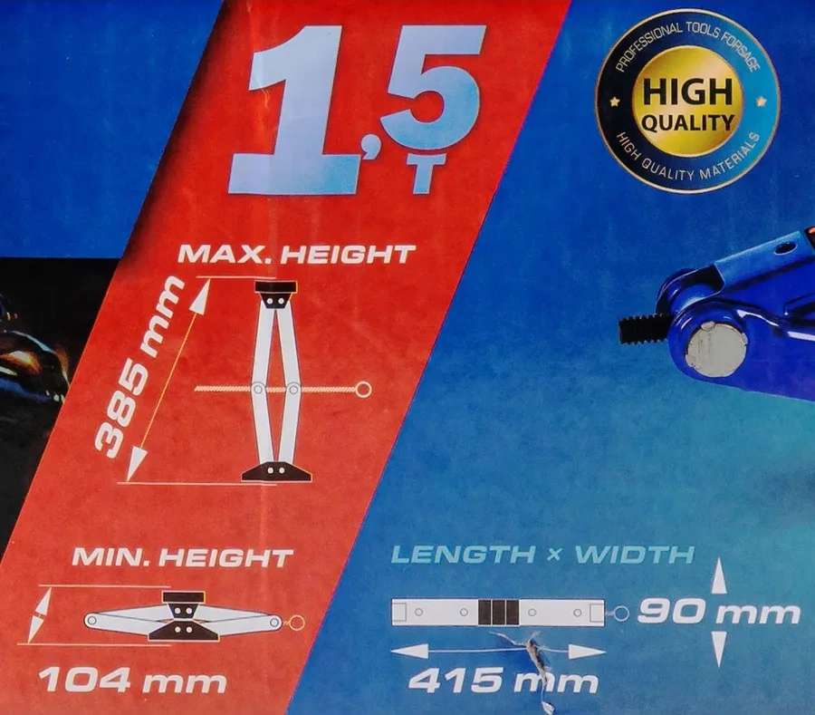 Forsage Uçkaldımlı Araba Kriko 1.5t, 104-385mm 306164853