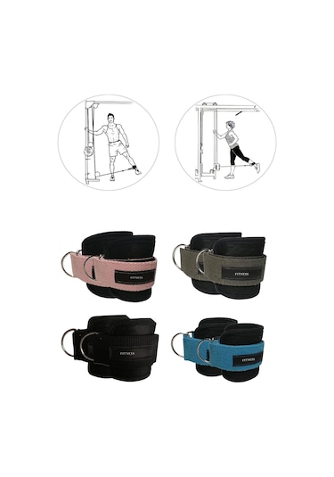 Spor Byfit Ayak Bilek Kayışı D-Ring Ağırlık Çekiş Aparatı - MAVİ mavi