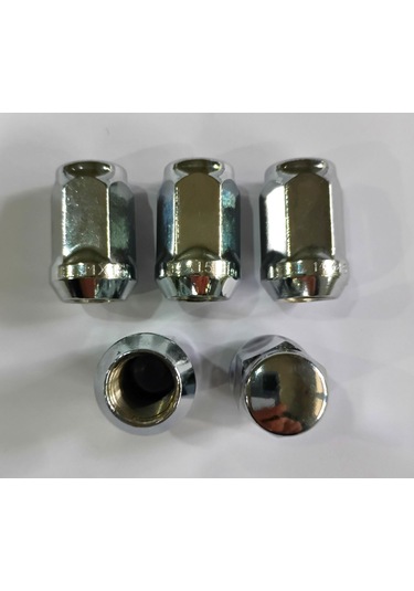 Bijon Somunu Krom Kaplı M14x1.5 - Aa 19mm Boy 35 Mm, 5adet Somun