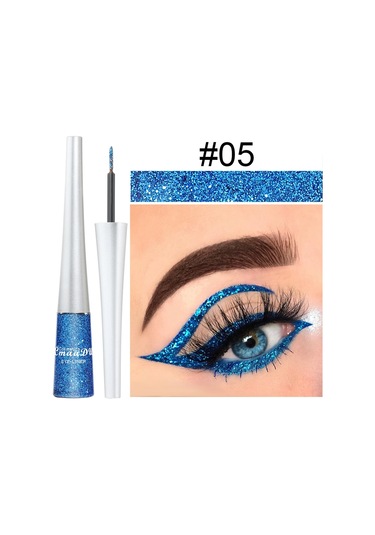 1 Adet Renkli Eyeliner Uzun Ömürlü Su Geçirmez Solmayan, Başlangıç Dostu Sahne 05 Tam Boyut Dark Topaz