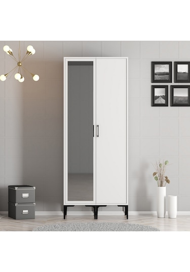 Variant Kumsal 2 Kapılı Rs Gardrop - Beyaz / Beyaz